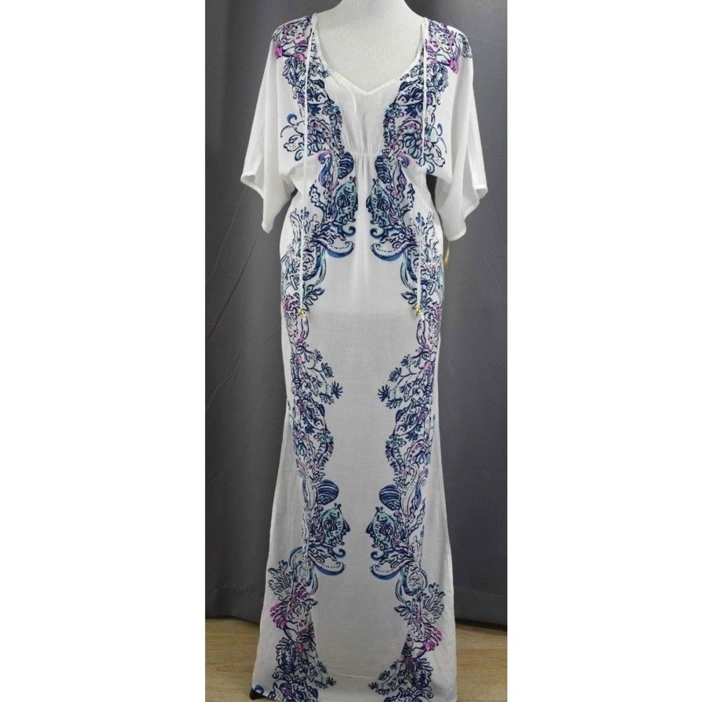 Lilly Pulitzer NWOT White Kaftan Swim Cover XS